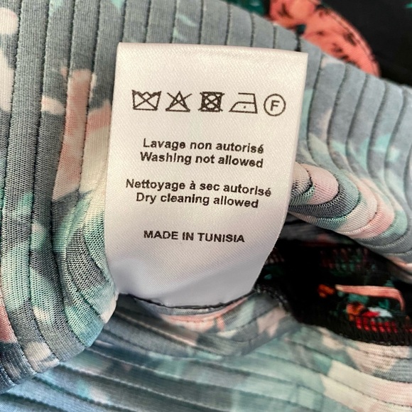 Paco Rabanne Black Rose Garden Pleated Bustier Top - Picture 12 of 12